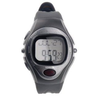 Pixnor Wasserdicht Sport Puls Monitor Pulsmesser Digital Handgelenk Uhr mit Wecker Kalender Stoppuhr (grau) Uhren