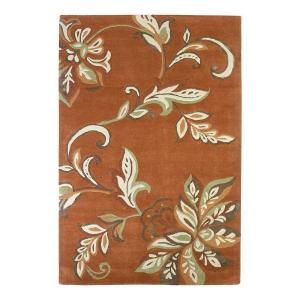 Kas Rugs Textured Bouquet Spice 8 ft. x 10 ft. Area Rug FLO45508X10
