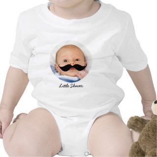 Funny Little Shaver Mustache Custom Baby Shirt