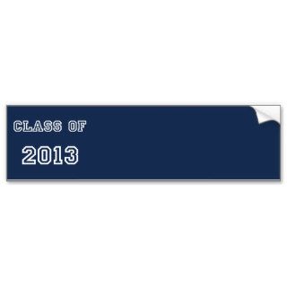 Class of 2013 Monaco Blue Senior Graduation Gifts Bumper Sticker