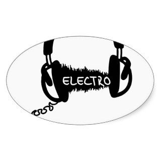 Headphones Kopfhörer Audio Wave Electro Elektro Mu Stickers