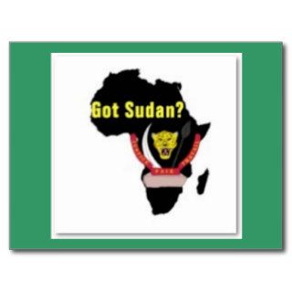 "Sudan" Flag T Shirt  And Etc Postcards