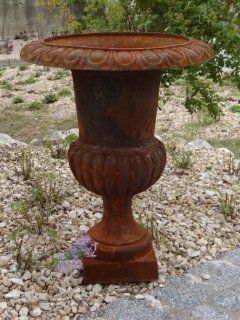 Louvre Vase (74cm) Eisen, Gusseisen, Rost, Pokal, Amphore Küche & Haushalt