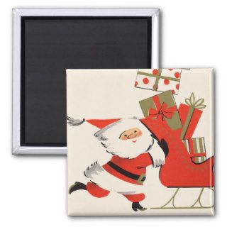 Santa and his Gifts Magnets