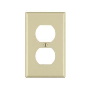 Leviton 1 Gang Duplex Outlet Wall Plate (10 Pack)   Ivory M25 86003 IMP