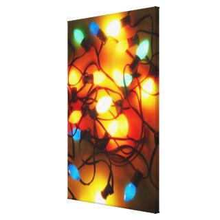 Christmas Lights Gallery Wrap Canvas