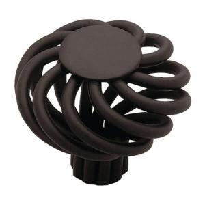 Liberty Forged Iron II 1 1/4 in. Small Wire Swirl Cabinet Hardware Knob with Flat Top 34209.0