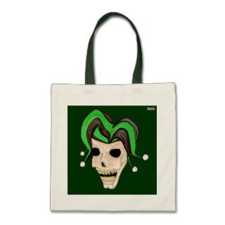 Evil Jester Skull (Green) Bag