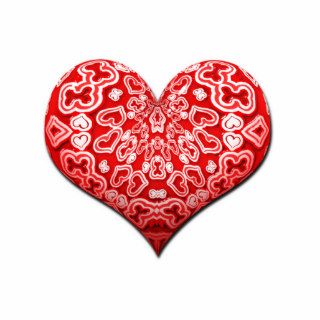 Fancy Red Heart Acrylic Cut Outs