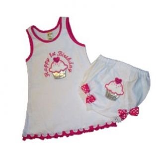 Sweetheart Cupcake My First Birthday Dress & Bloomers Set (18M) Clothing