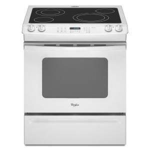 Whirlpool Gold 4.5 cu. ft. Slide In Electric Range with Self Cleaning Convection Oven in White GY399LXUQ