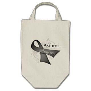 Asthma Awareness Ribbon Tote Bag