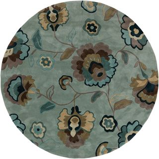 Hand tufted Andenne Sky Blue Rug (8' Round) Round/Oval/Square