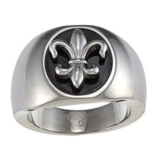 Men's Titanium Fleur de Lis Ring (6.1 mm) Men's Rings
