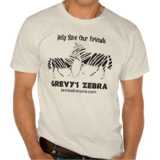 Save the Grevy's Zebra T shirt