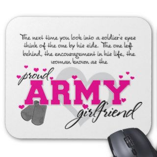 Into a Soldier's eyes   Proud Army Girlfriend Mousepad