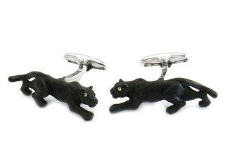 Painted Panther Cufflinks By Jewelry Mountain Jewelry