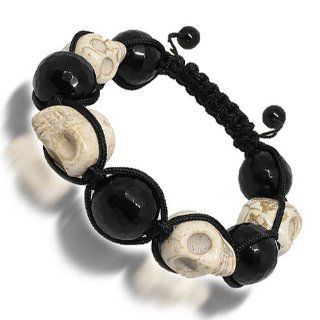 Black Onyx Skull Bead Bracelet Avianne & Co Jewelry