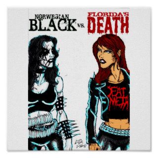 Black Metal Vs. Death Metal Print