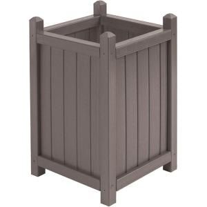 Cal Designs 16 in. All Weather Composite Crown Planter Mist WOOD200 CSMI H WOOD PLANTER BOX