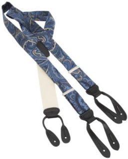 Trafalgar Men's Silk Brace / Paisley, Medium Blue, Regular at  Mens Clothing store Apparel Belts