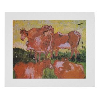 Cows (after Jordaens) by Van Gogh Print