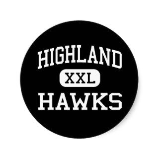 Highland   Hawks   High School   Gilbert Arizona Round Stickers