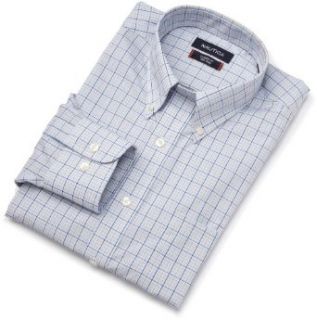 Nautica Men's Non Iron Plaid Button Down Collar Shirt, Tan, 16H4 5 at  Mens Clothing store