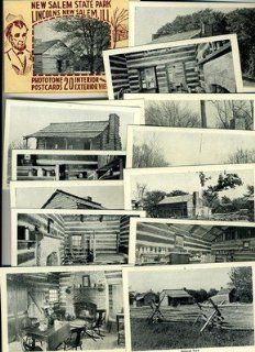 Lincoln's New Salem State Park 20 Phototone Postcards  