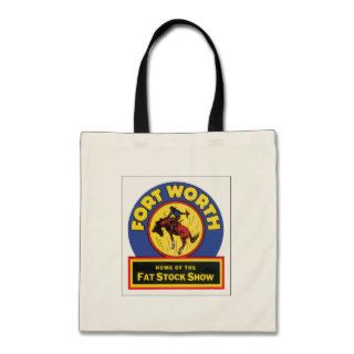Fort Worth Home Of The Fat Stock Show, Vintage Canvas Bag