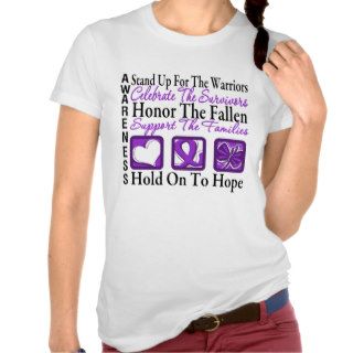 Stand Up Celebrate Honor Collage Pancreatic Cancer T shirt