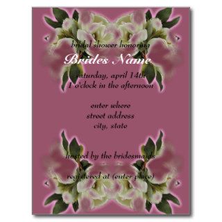 Bridal Shower Invitation Template Postcard