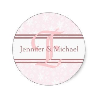 Bride And Groom Monogram Letter E 2009 Seal Stickers