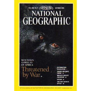 National Geographic Magazine Mountain Gorillas of Africa Threatened by War (October 1995) (Vol. 188, No.4) William L. Allen Books