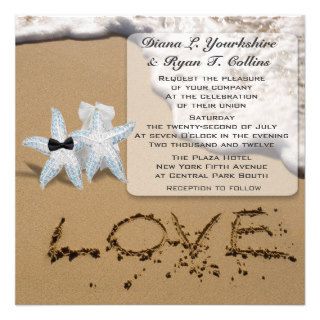 Starfish Beach Love Invitation