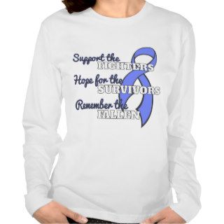 Intestinal Cancer Support Hope Remember T shirt