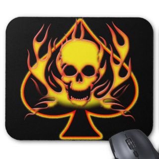 SPADE, SKULL AND FLAMES MOUSE PADS