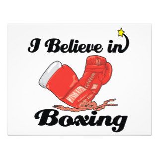 i believe in boxing personalized invitation