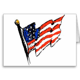 American Flag Tattoo Greeting Card