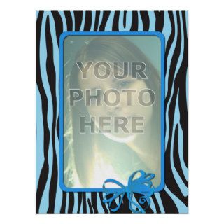 Your Photo Animal Print Zebra Black Blue