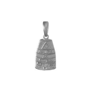 925 Sterling Silver Travel Necklace Charm Pendant, Small Southern Most Poi Million Charms Jewelry