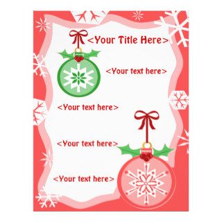 Custom Christmas Ornament Business or Personal Full Color Flyer