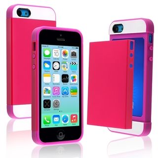 BasAcc Purple/ Hot Pink Hybrid Case w/ Card Slot for Apple iPhone 5C BasAcc Cases & Holders