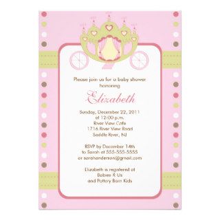 Princess Carriage Baby Shower Invitation