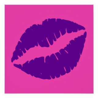 Pink and Purple Lips Posters