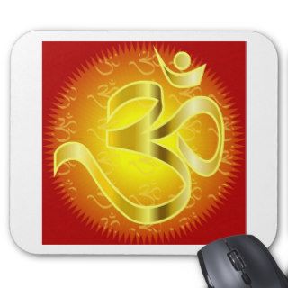 Aum or Om Symbol in yellows & reds Mouse Pad