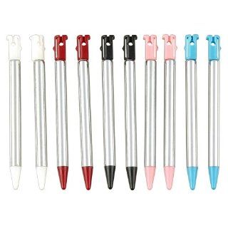 CommonByte 10Pcs Colors Metal Retractable Stylus Touch Pen For Nintendo 3DS N3DS Video Games