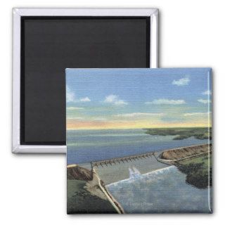 John Martin (Caddoa) Dam across Arkansas River Fridge Magnets