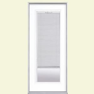 Masonite Mini Blind Painted Steel Entry Door with No Brickmold 27858