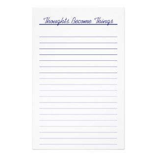 Thoughts Become Things Custom Stationery